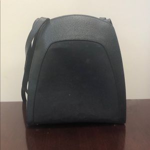 Black Escada handbag with leather trim